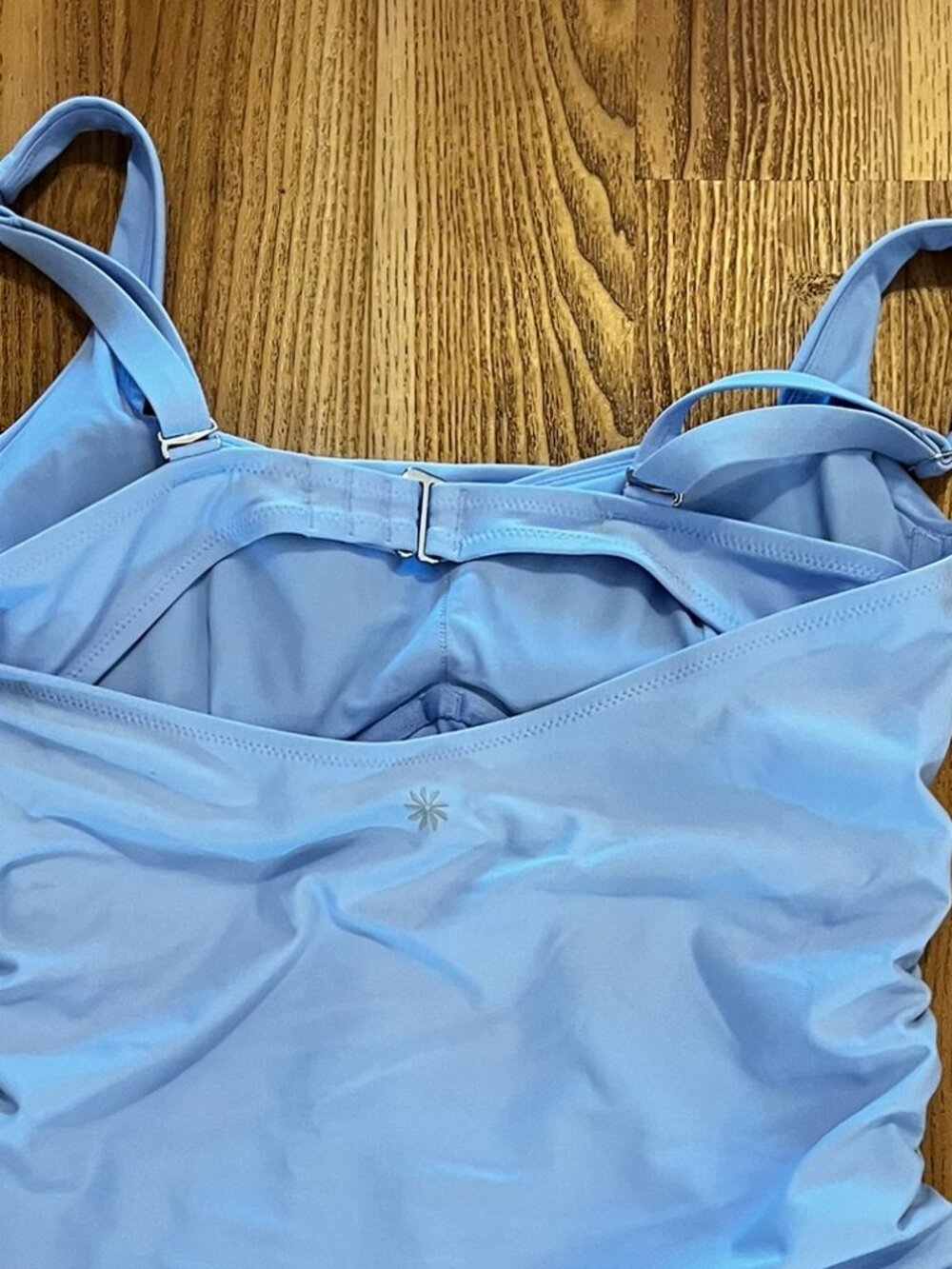 Athleta Woman's Blue Square Neck Swim Tankini Top Sz 36 B-C - Picture 5 of 6
